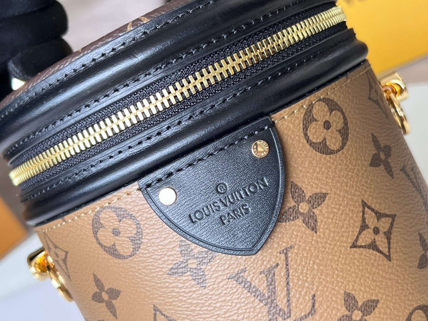 LV 25S PETIT NOE 16 IN BROWN MONOGRAM COATED CANVAS LEATHER TRIM BLACK