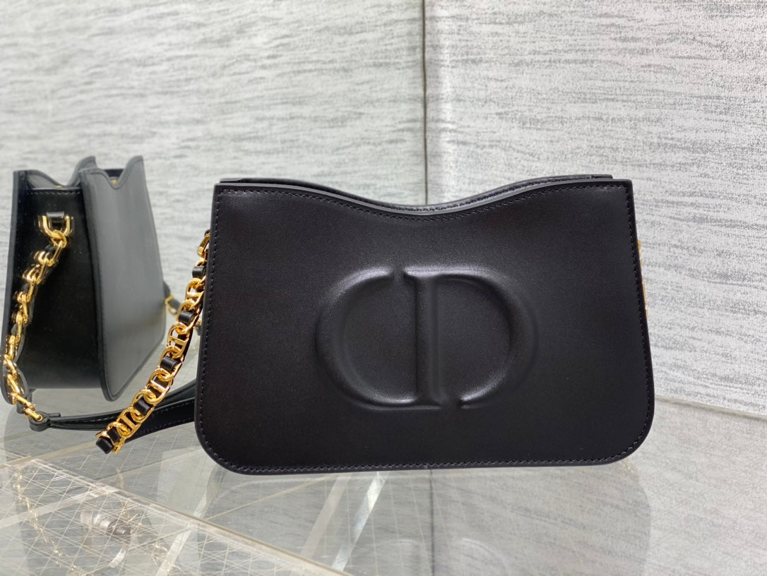HOBO SIGNATURE 23 BAG IN BLACK LAMBSKIN