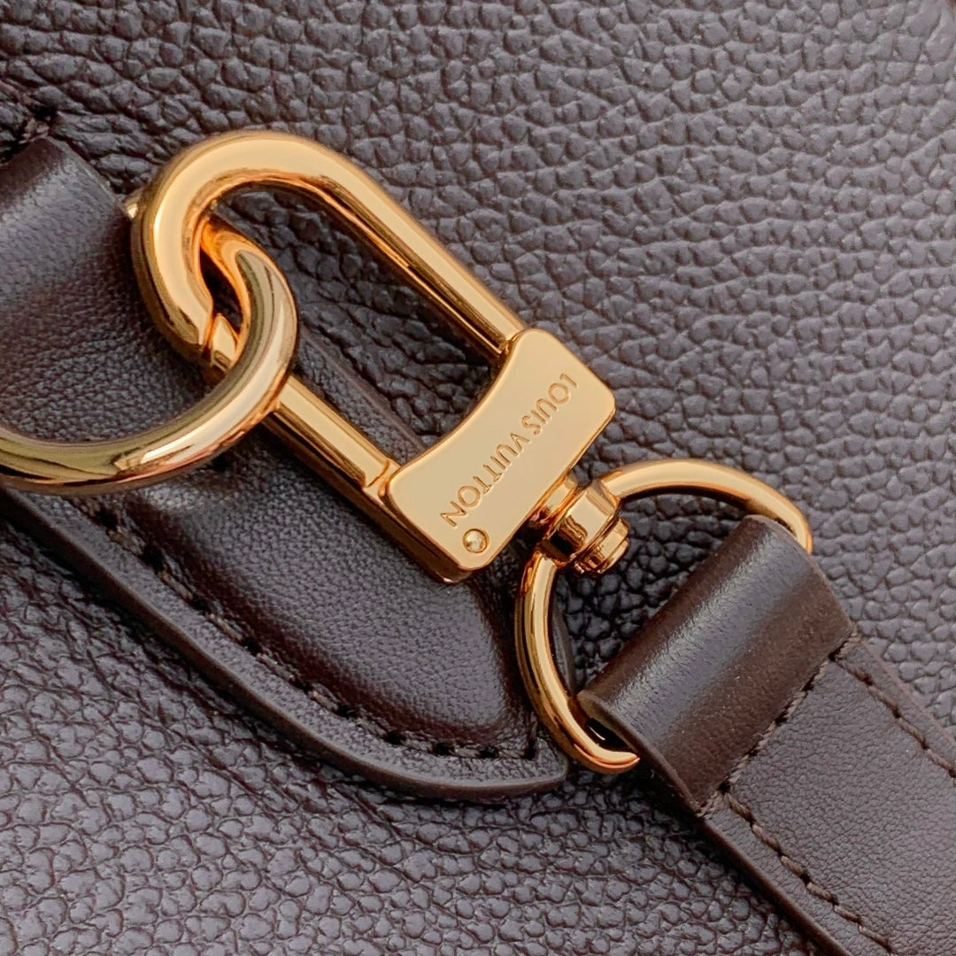 SPEEDY BANDOULIERE 25 IN DARK BROWN MONOGRAM EMPREINTE CALFSKIN EMBOSSED LOGO