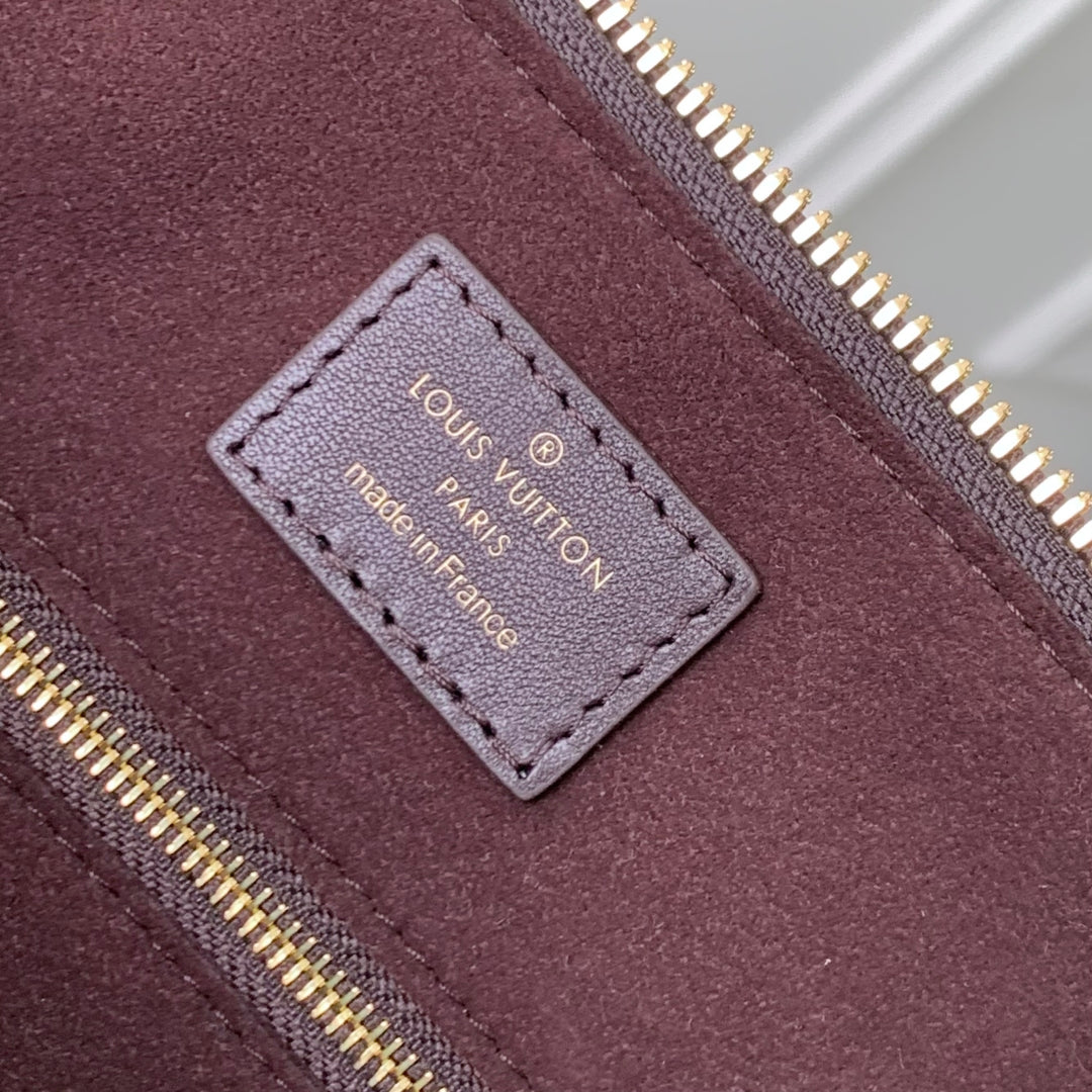 SPEEDY BANDOULIERE 25 IN DARK BROWN MONOGRAM EMPREINTE CALFSKIN EMBOSSED LOGO