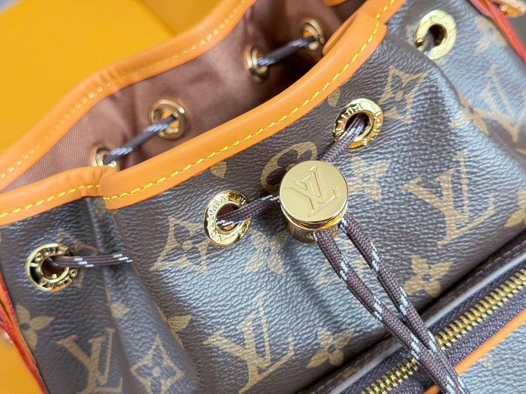 LV 25S NOÉ CARGO 24 IN BROWN MONOGRAM CANVAS GOLD HARDWARE