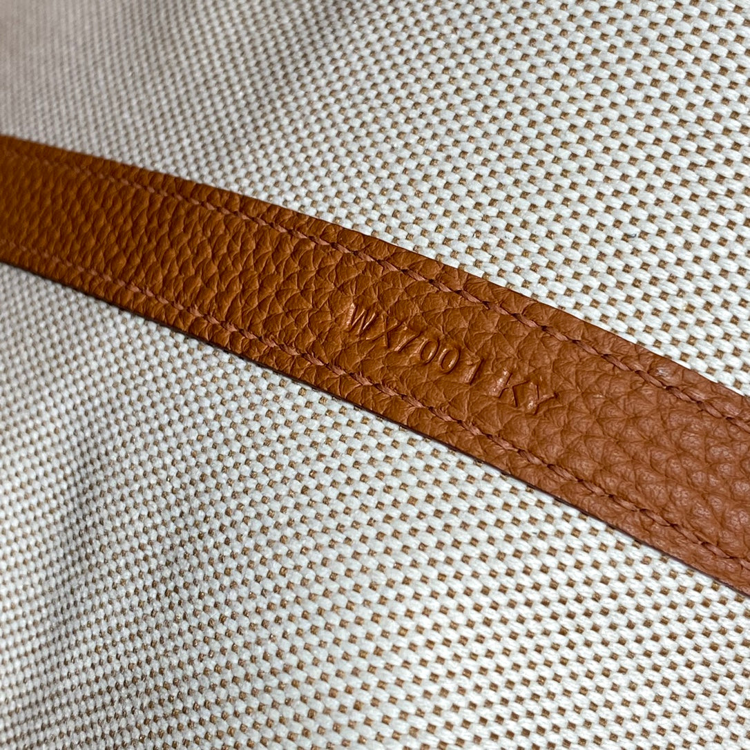 GARDEN PARTY 36 IN MULTICOLOR TOILE H CANVAS GOLD CALFSKIN CIRCUS TYPOGRAPHY PRINT