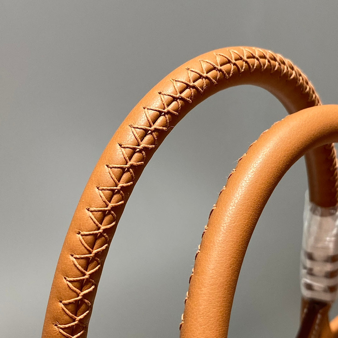 STEEPLE 28 BAG IN COLORFUL CANVAS AND BROWN SWIFT LEATHER