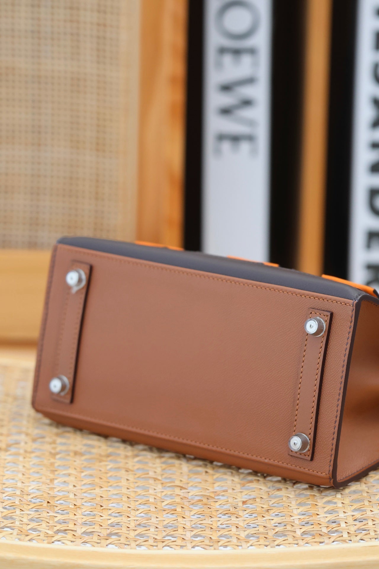 BIRKIN FAUBOURG TOUCH 20 IN CHOCOLATE MIX BRONZE BROWN CALFSKIN WITH SILVER HARDWARE (MADE-TO-ODER)