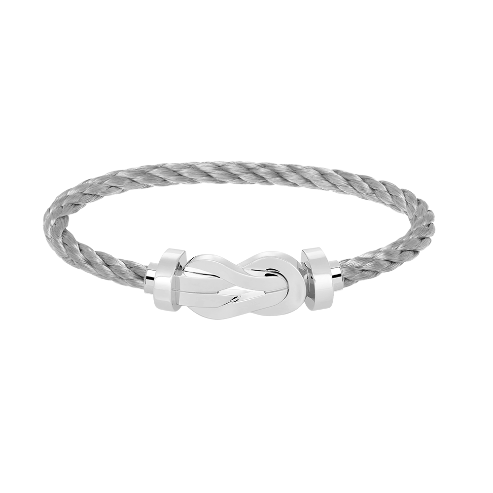 [AURORA]CHANCE LARGE 8 FIGURE BUCKLE NO DIAMOND BRACELET SILVER