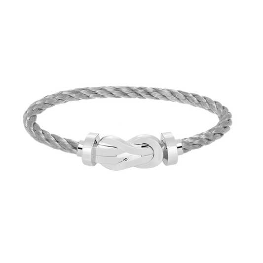 [AURORA]CHANCE LARGE 8 FIGURE BUCKLE NO DIAMOND BRACELET SILVER