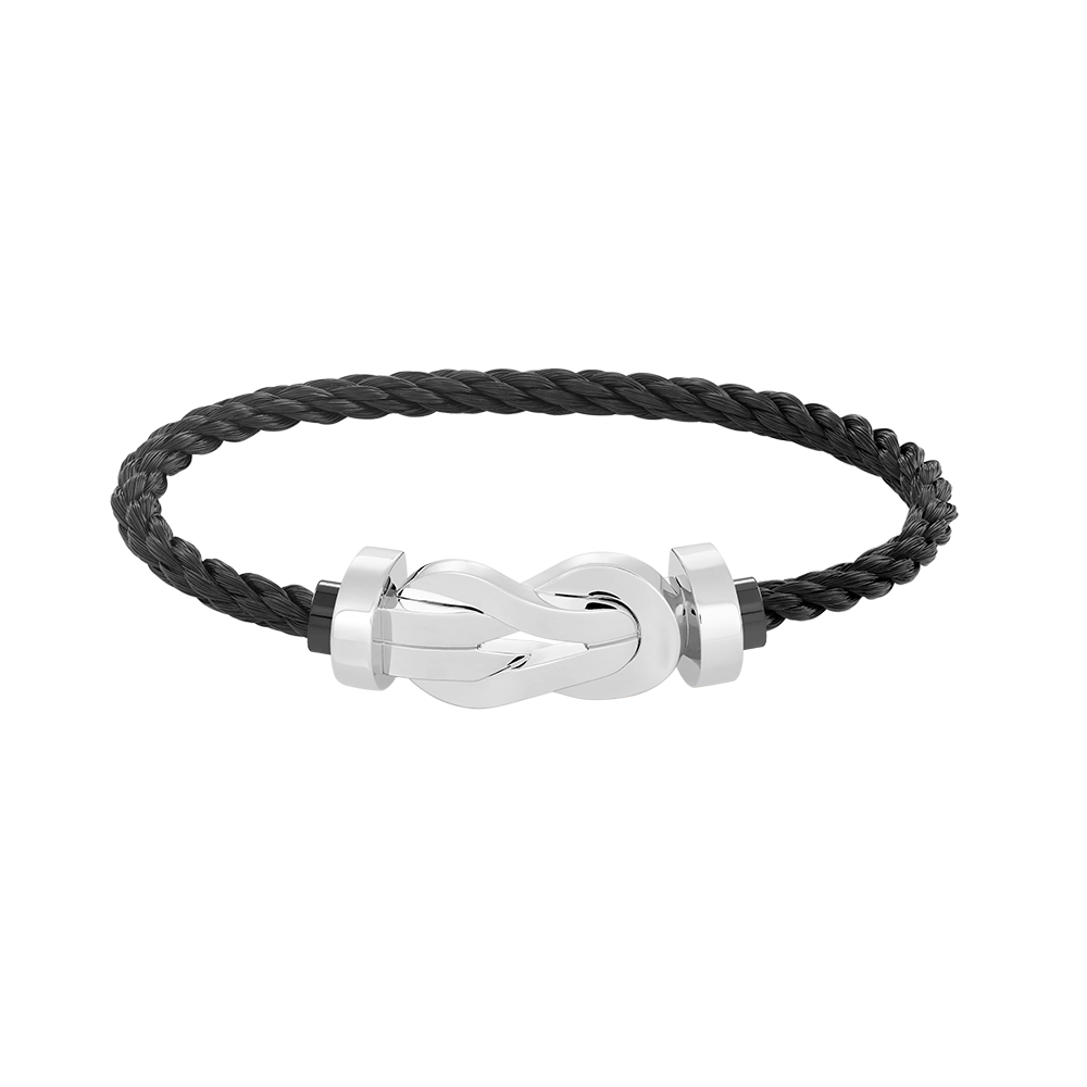 [AURORA]CHANCE LARGE 8 FIGURE BUCKLE NO DIAMOND BRACELET SILVER