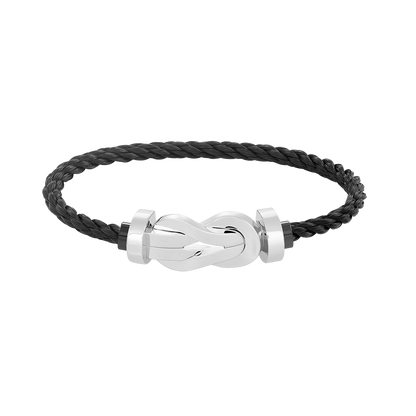 [AURORA]CHANCE LARGE 8 FIGURE BUCKLE NO DIAMOND BRACELET SILVER