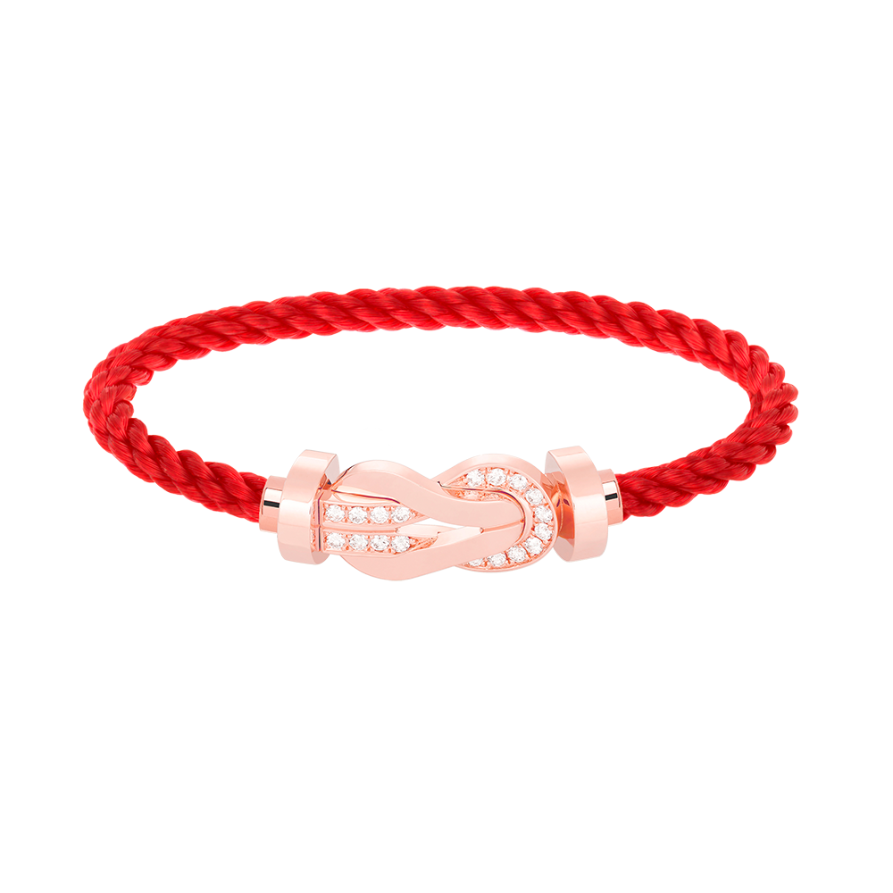 [AURORA]CHANCE LARGE 8 FIGURE BUCKLE HALF DIAMOND BRACELET ROSE GOLD