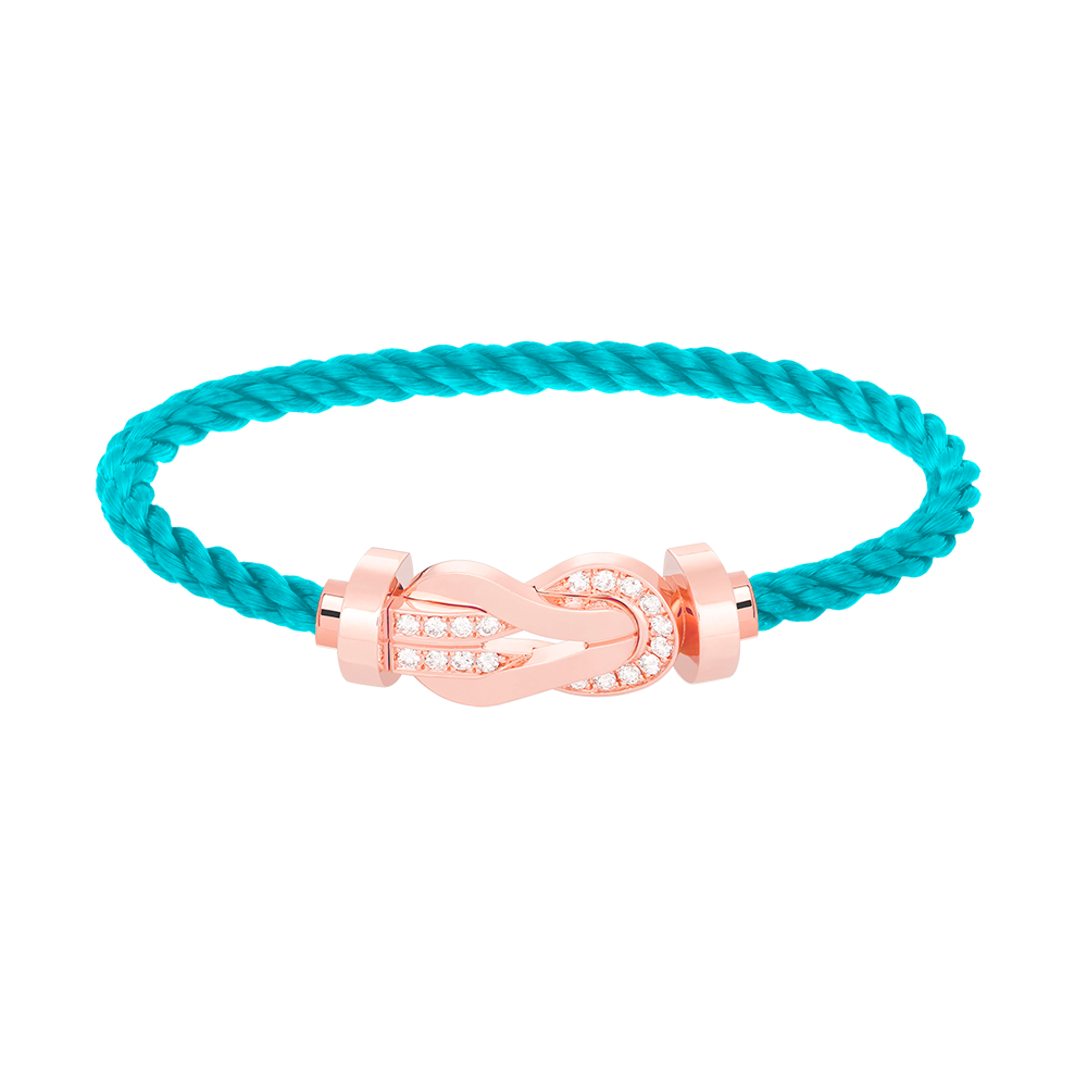 [AURORA]CHANCE LARGE 8 FIGURE BUCKLE HALF DIAMOND BRACELET ROSE GOLD