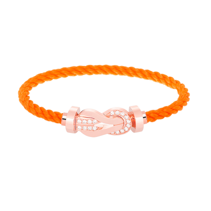 [AURORA]CHANCE LARGE 8 FIGURE BUCKLE HALF DIAMOND BRACELET ROSE GOLD