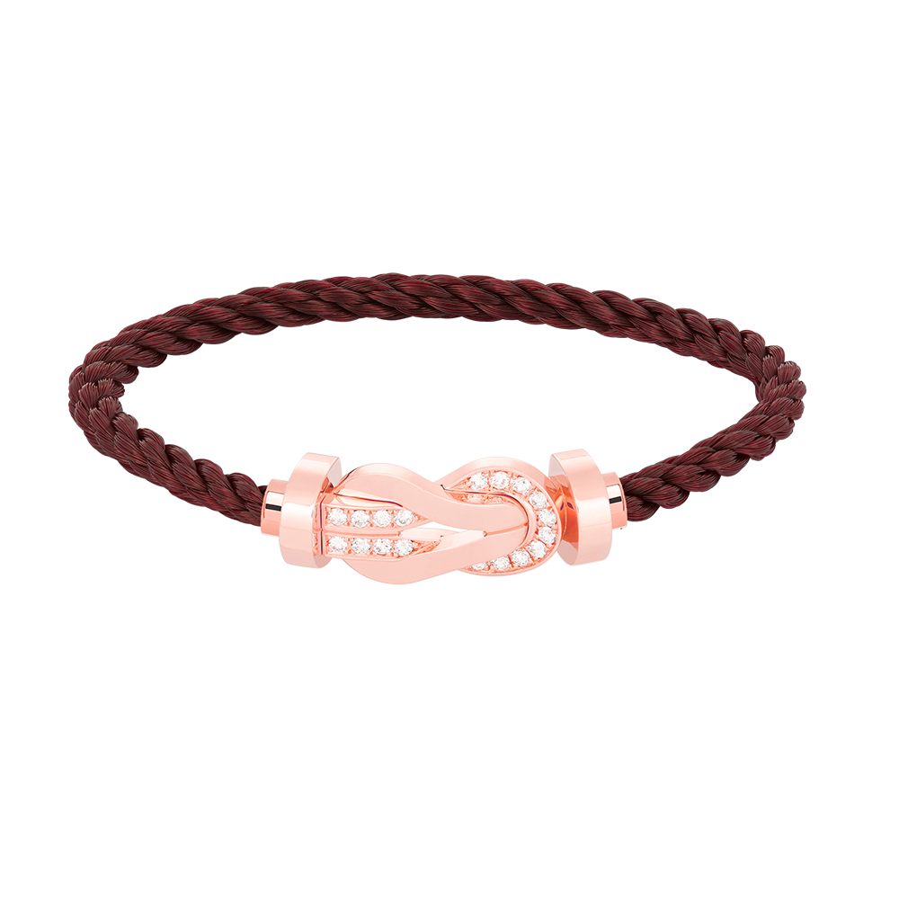 [AURORA]CHANCE LARGE 8 FIGURE BUCKLE HALF DIAMOND BRACELET ROSE GOLD