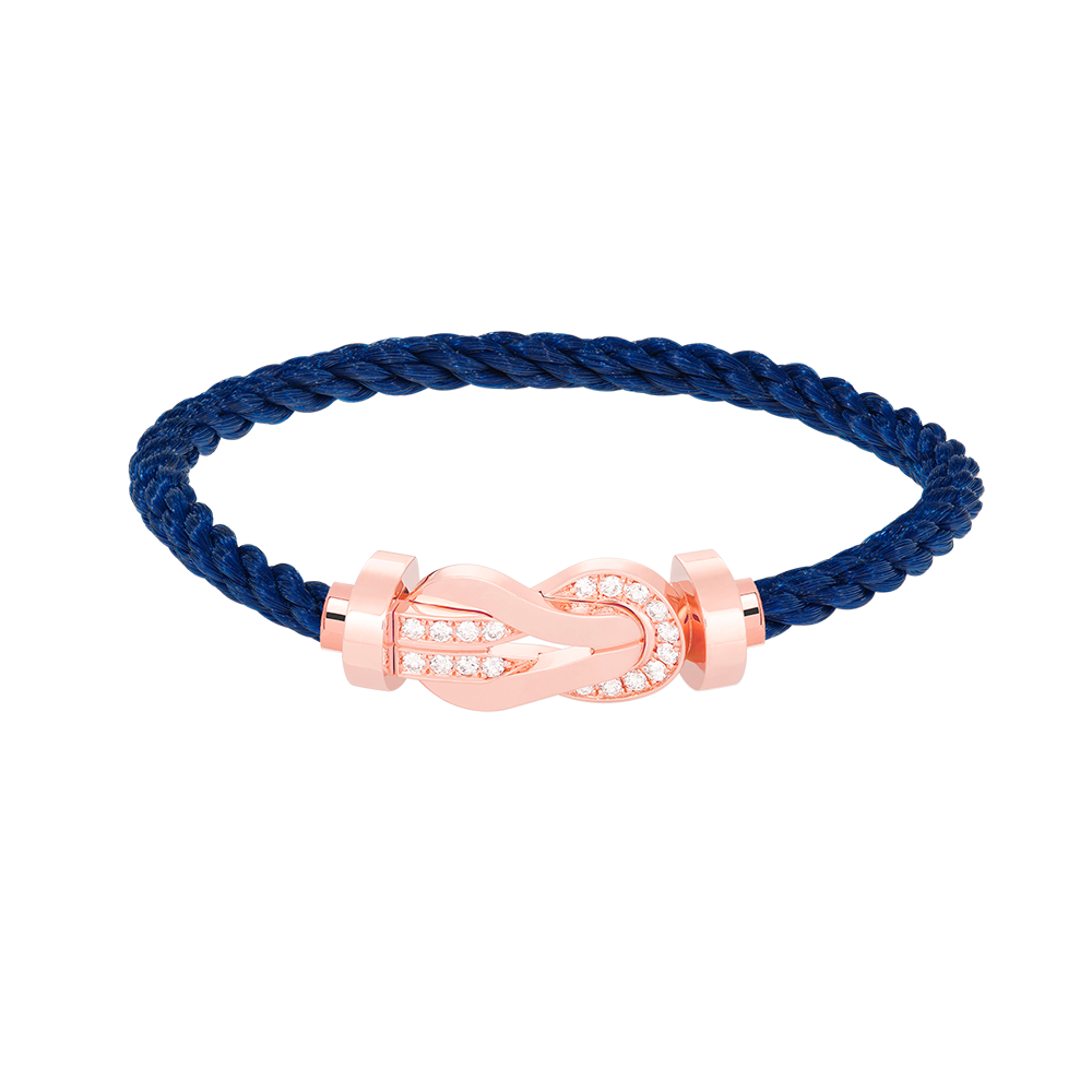 [AURORA]CHANCE LARGE 8 FIGURE BUCKLE HALF DIAMOND BRACELET ROSE GOLD