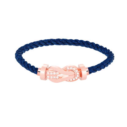 [AURORA]CHANCE LARGE 8 FIGURE BUCKLE HALF DIAMOND BRACELET ROSE GOLD