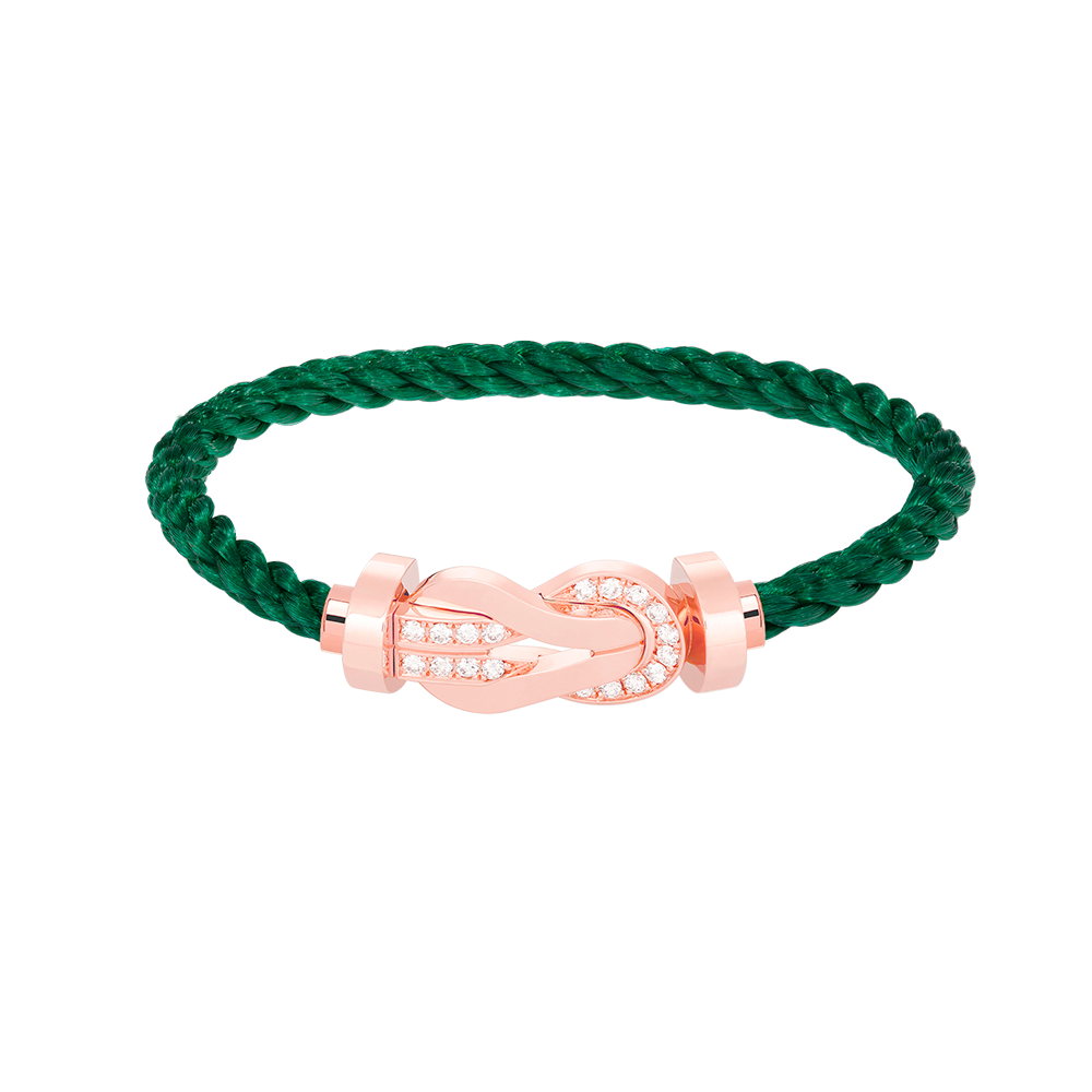 [AURORA]CHANCE LARGE 8 FIGURE BUCKLE HALF DIAMOND BRACELET ROSE GOLD