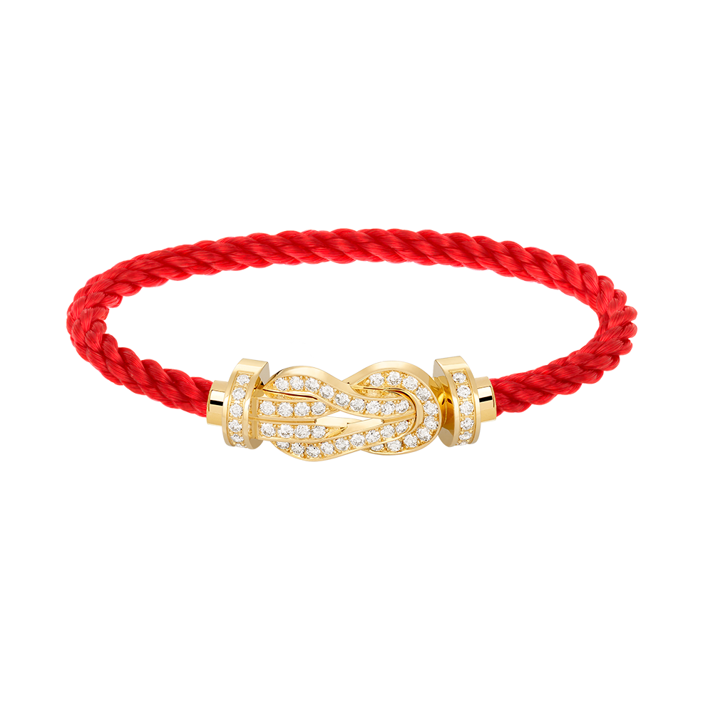 [AURORA]CHANCE LARGE 8 FIGURE BUCKLE FULLDIAMOND BRACELET GOLD