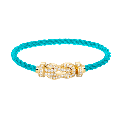 [AURORA]CHANCE LARGE 8 FIGURE BUCKLE FULLDIAMOND BRACELET GOLD