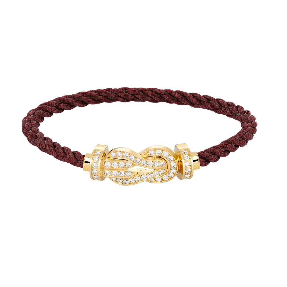 [AURORA]CHANCE LARGE 8 FIGURE BUCKLE FULLDIAMOND BRACELET GOLD