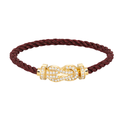 [AURORA]CHANCE LARGE 8 FIGURE BUCKLE FULLDIAMOND BRACELET GOLD