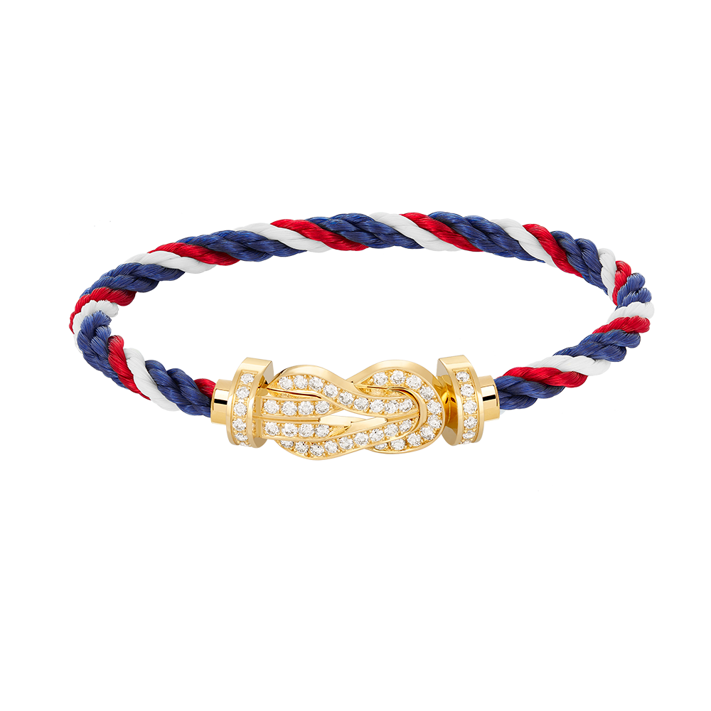 [AURORA]CHANCE LARGE 8 FIGURE BUCKLE FULLDIAMOND BRACELET GOLD