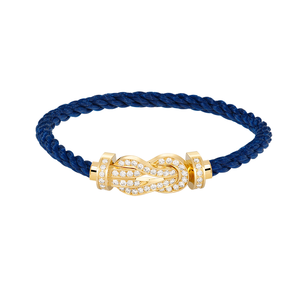 [AURORA]CHANCE LARGE 8 FIGURE BUCKLE FULLDIAMOND BRACELET GOLD
