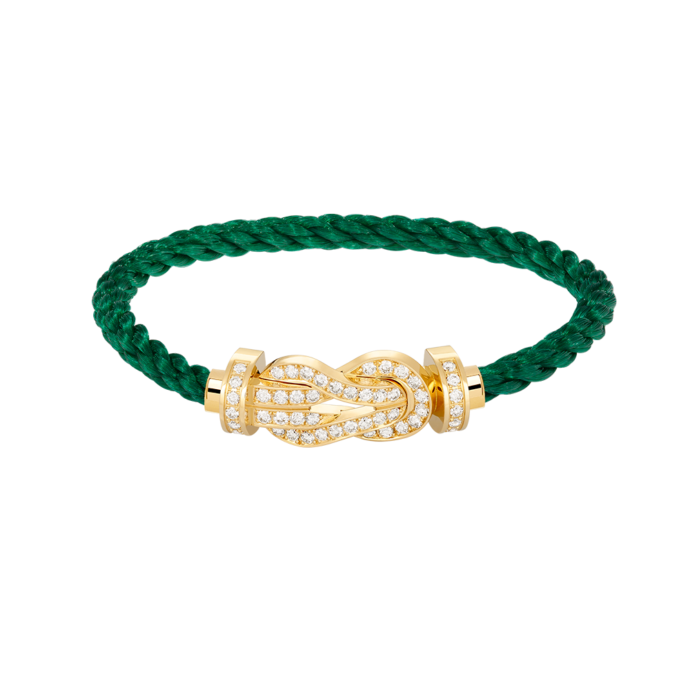 [AURORA]CHANCE LARGE 8 FIGURE BUCKLE FULLDIAMOND BRACELET GOLD