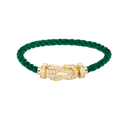 [AURORA]CHANCE LARGE 8 FIGURE BUCKLE FULLDIAMOND BRACELET GOLD