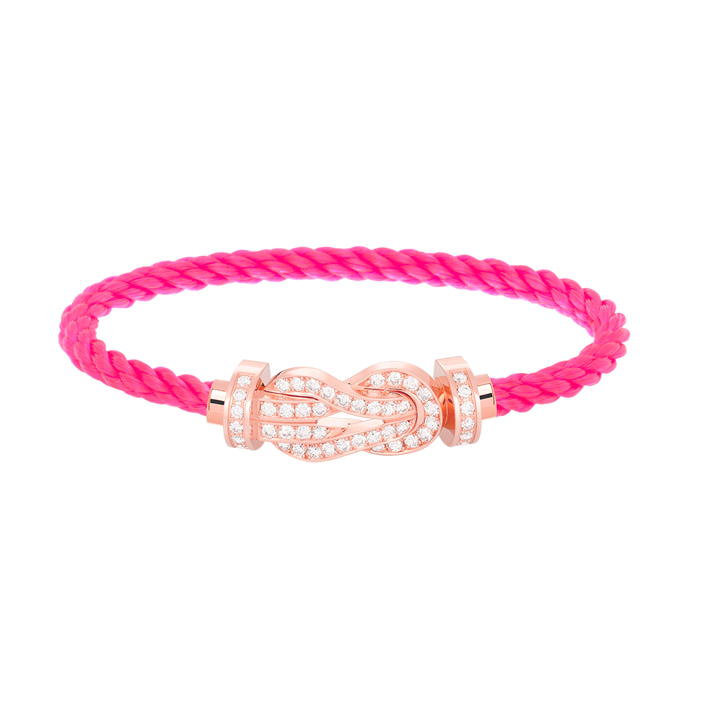 [AURORA]CHANCE LARGE 8 FIGURE BUCKLE FULL DIAMOND BRACELET ROSE GOLD