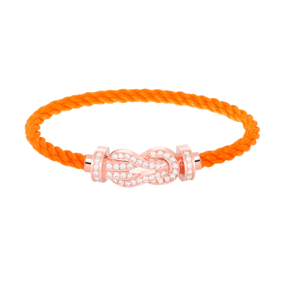 [AURORA]CHANCE LARGE 8 FIGURE BUCKLE FULL DIAMOND BRACELET ROSE GOLD