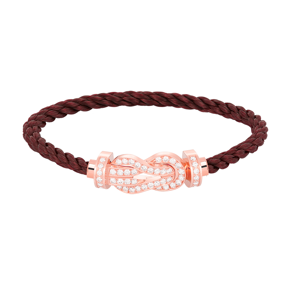 [AURORA]CHANCE LARGE 8 FIGURE BUCKLE FULL DIAMOND BRACELET ROSE GOLD