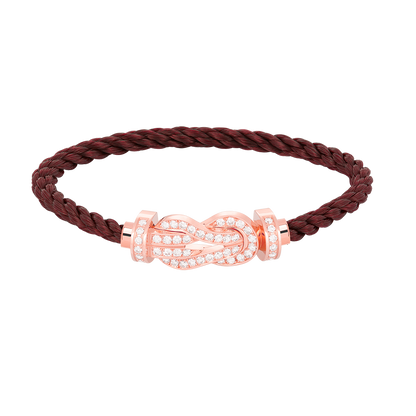 [AURORA]CHANCE LARGE 8 FIGURE BUCKLE FULL DIAMOND BRACELET ROSE GOLD