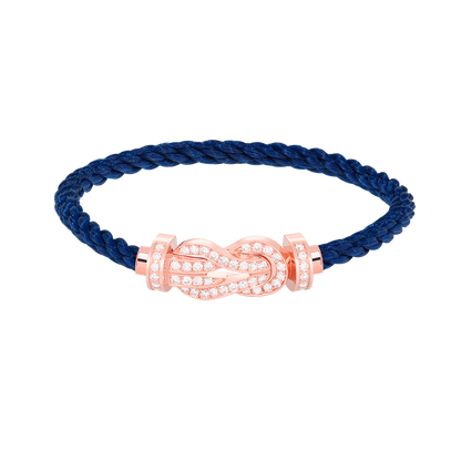 [AURORA]CHANCE LARGE 8 FIGURE BUCKLE FULL DIAMOND BRACELET ROSE GOLD