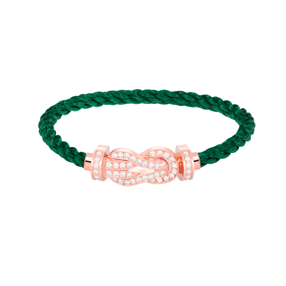 [AURORA]CHANCE LARGE 8 FIGURE BUCKLE FULL DIAMOND BRACELET ROSE GOLD