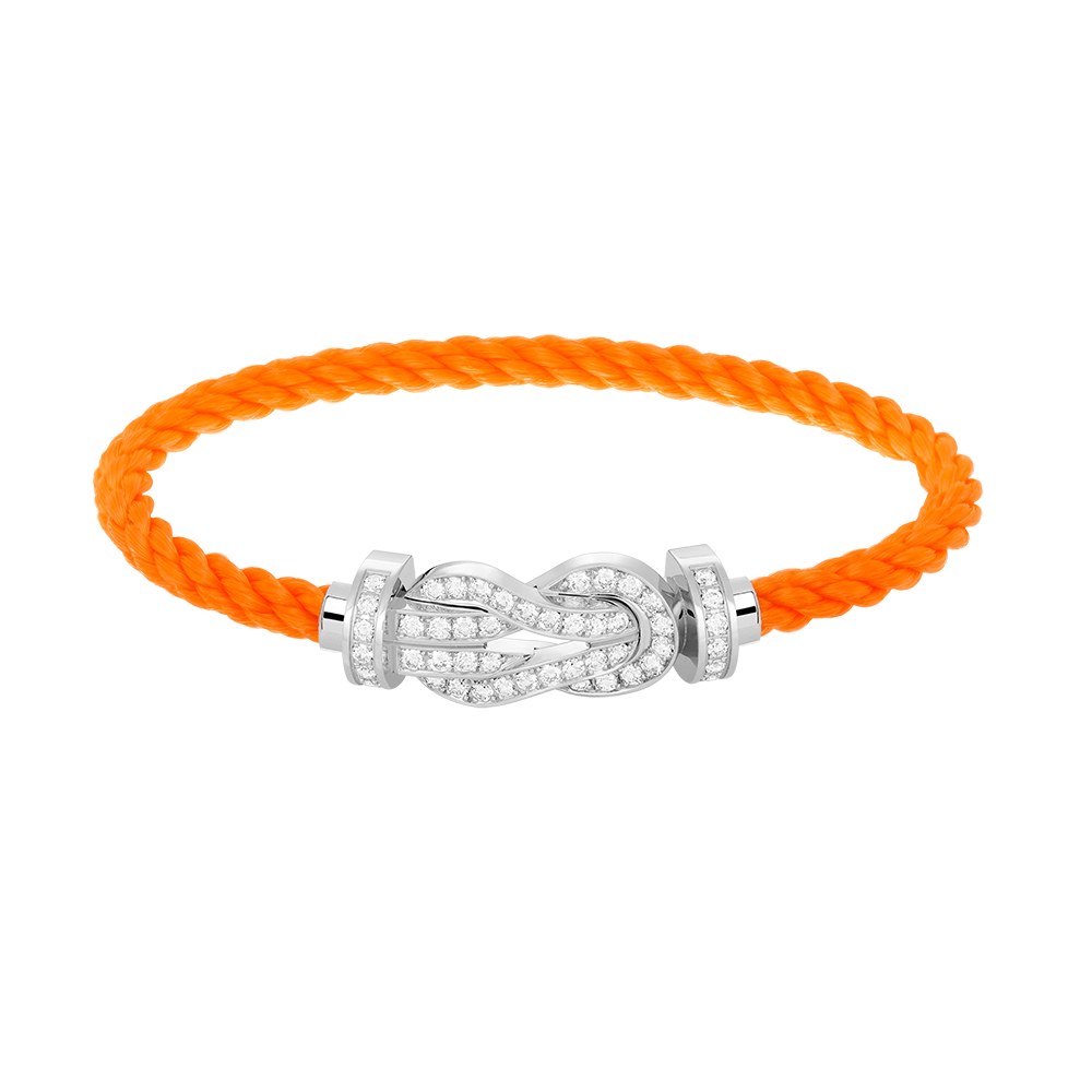[AURORA]CHANCE LARGE 8 FIGURE BUCKLE FULL DIAMOND BRACELET SILVER