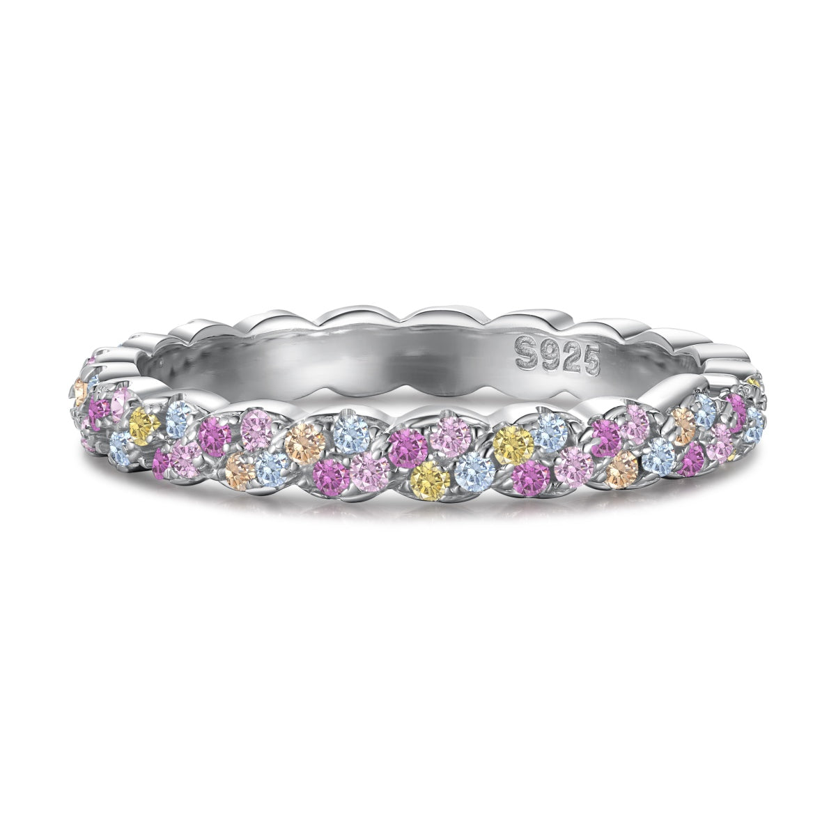 [AURORA]Dainty Ebullient Round Cut Daily Ring