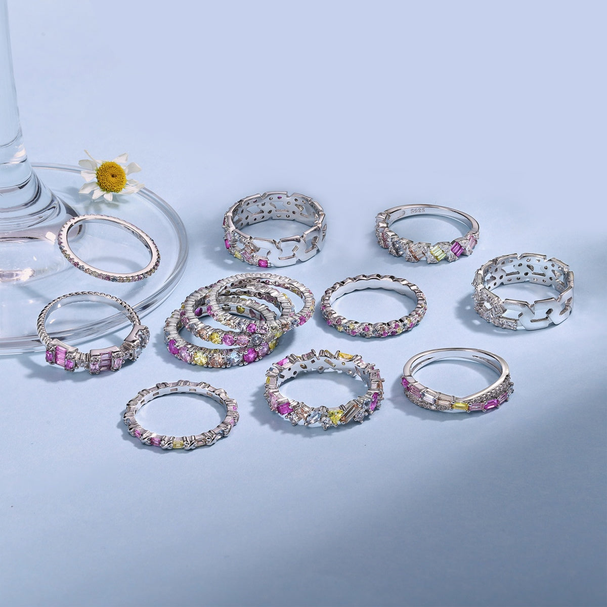 [AURORA]Radiant Sparkling Round Cut Daily Ring