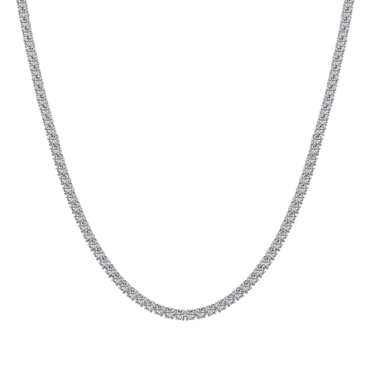 [AURORA]Delicate Round Shape Tennis Necklace