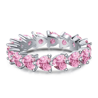 [AURORA]0.25 Carat Radiant Romance Heart Cut Lover Ring