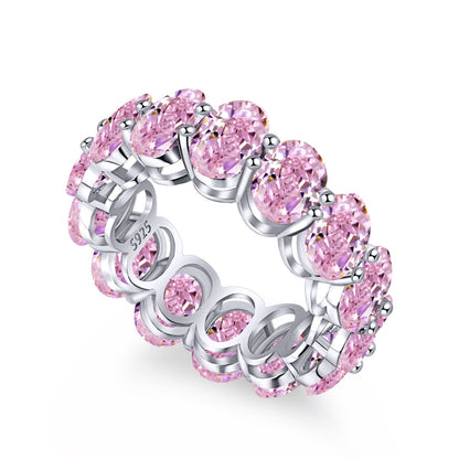 [AURORA]Dainty Elongated Cushion Cut Tennis Ring