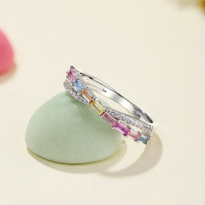 [AURORA]Energetic Elegant Radiant Cut Party Ring