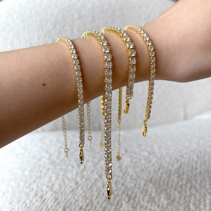 [AURORA]Sparkling Radiant Princess Cut Tennis Bracelet