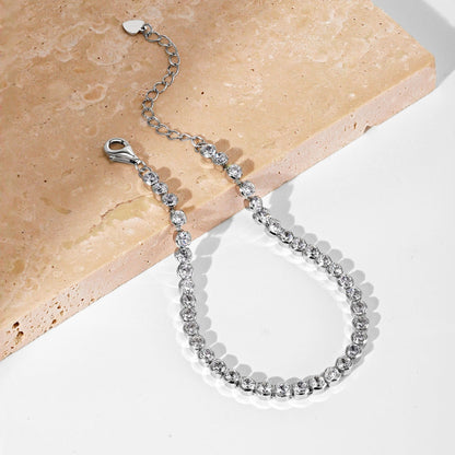 [AURORA]Ornate  Sparkling Round Cut Daily Bracelet