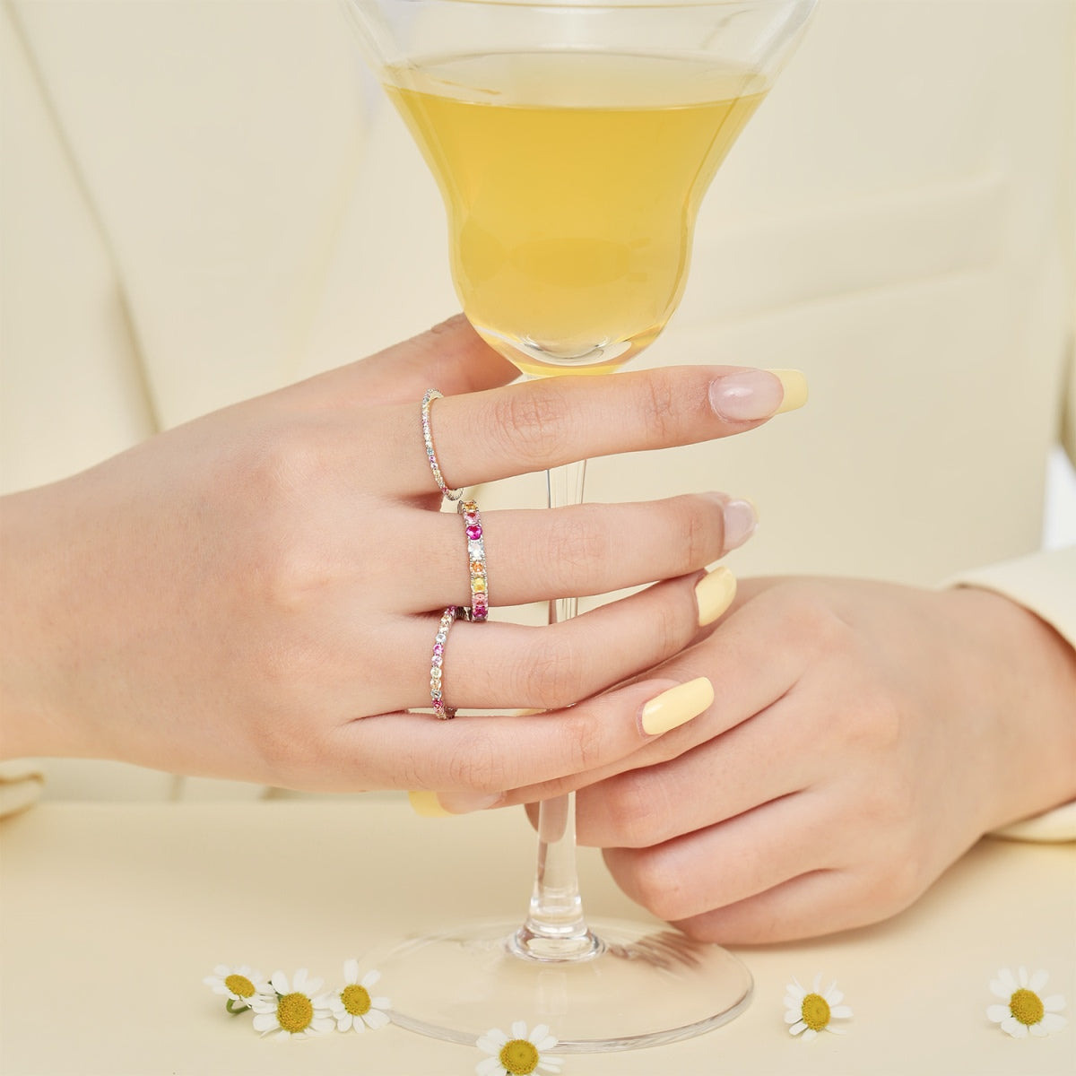 [AURORA]Elegant Vivid Round Cut Daily Ring