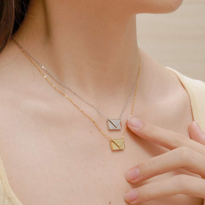 [AURORA]Envelope Heart Shape Mother's Day Necklace