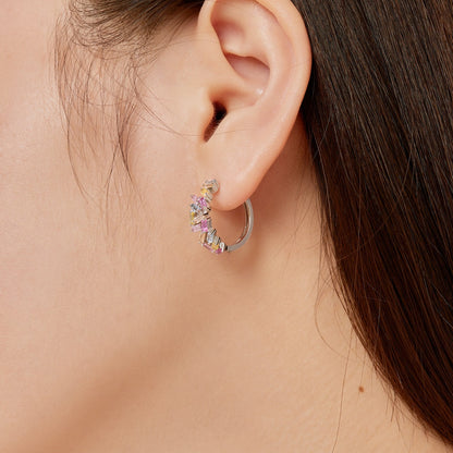 [AURORA]Dazzling Colorful Emerald Cut Daily Earrings