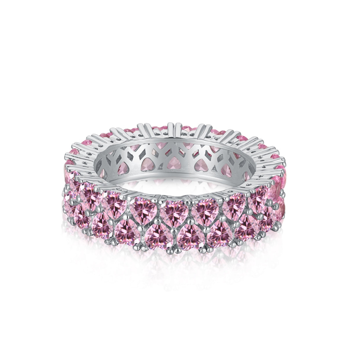 [AURORA]Sparkling Full Heart Ring