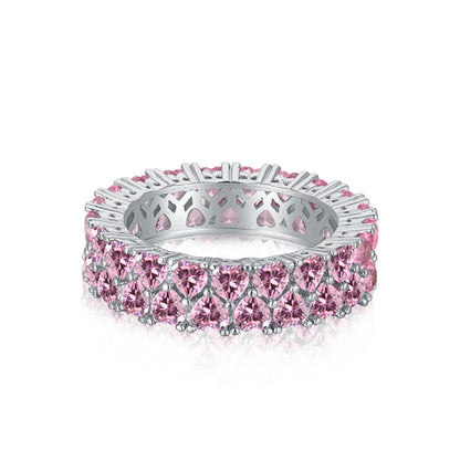 [AURORA]Sparkling Full Heart Ring