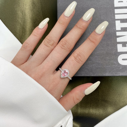 [AURORA]1.0 Carat Luxurious Resplendent Water Drop Shape Wedding Ring