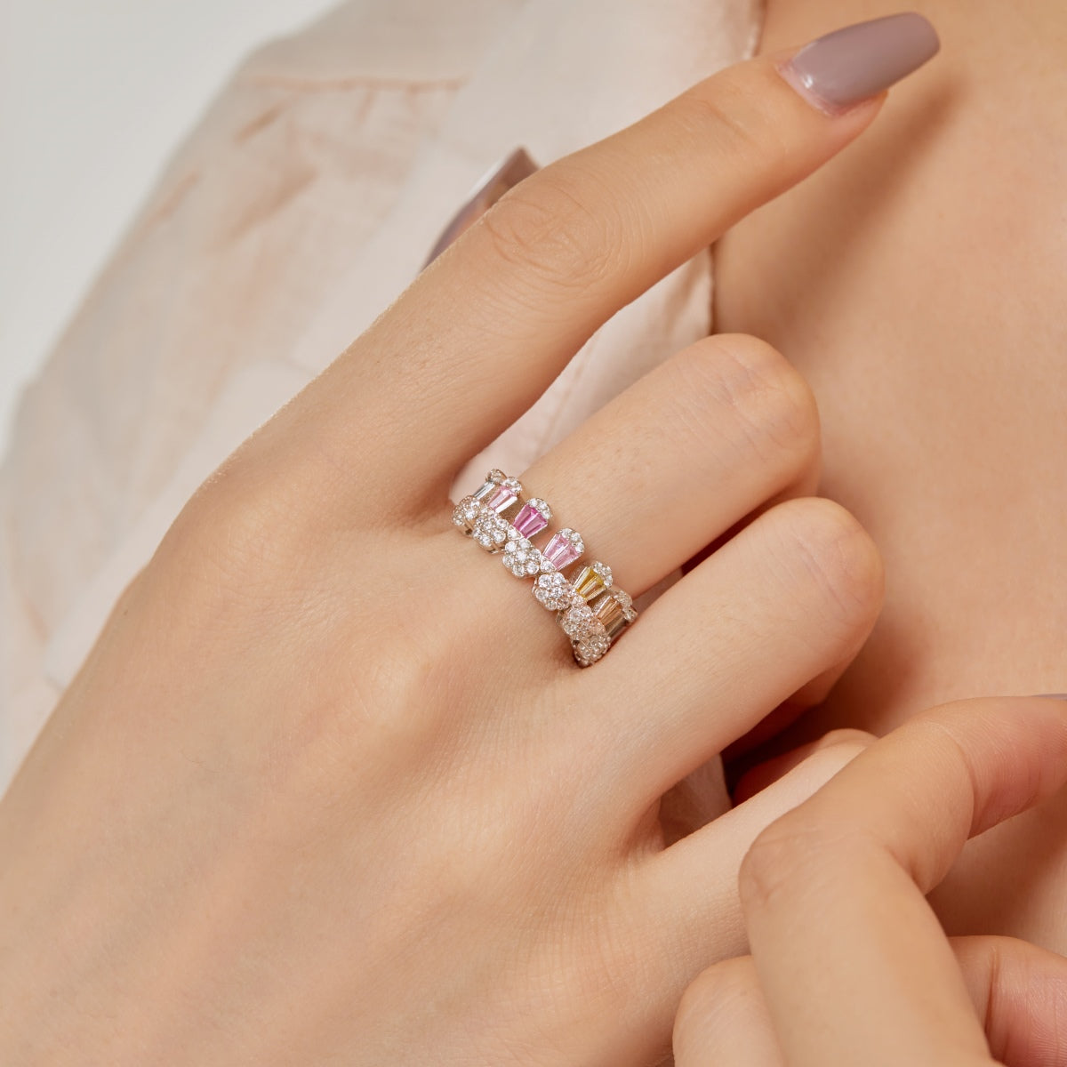 [AURORA]Gorgeous Radiant Cut Daily Ring