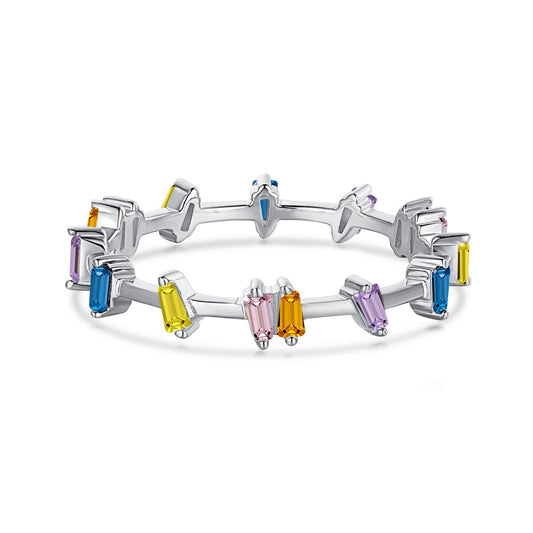 [AURORA]Unique Trapezoid Cut Daily Ring